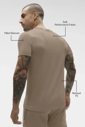Camiseta de manga corta con cuello redondo Conquer Reform – Gravel