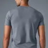 Camiseta de manga corta con cuello redondo Conquer Reform - Gris acero
