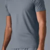 Camiseta de manga corta con cuello redondo Conquer Reform - Gris acero