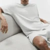 Camiseta de manga corta Double Take - Blanco jaspeado