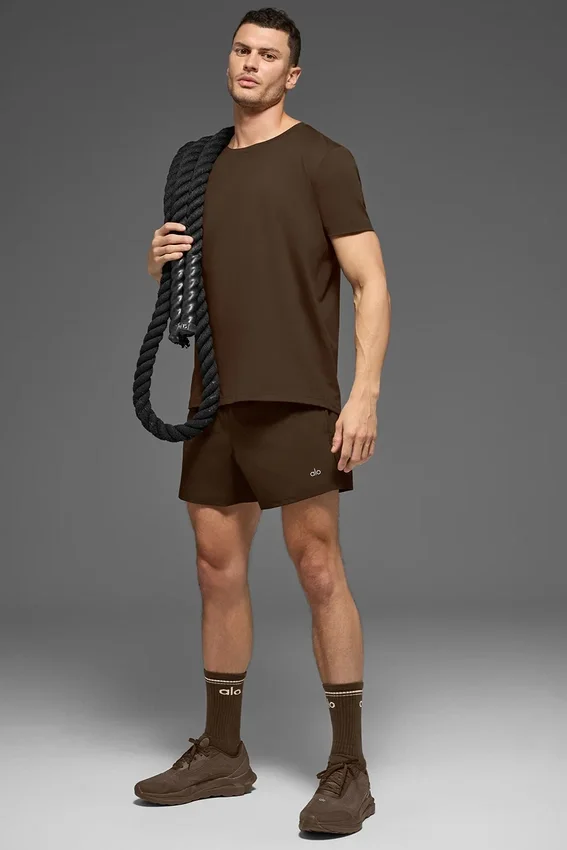 Camiseta de manga corta y cuello redondo Conquer Reform - Espresso