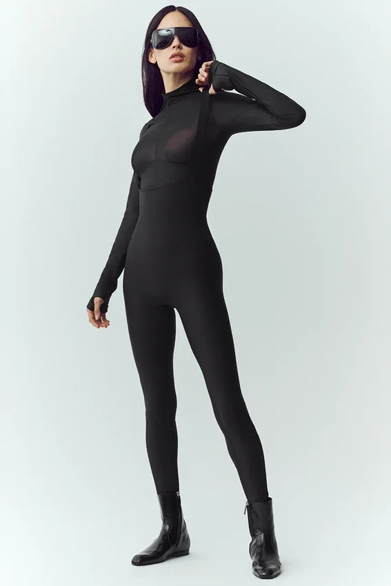 Camiseta de manga larga Airlift Winter Warm Mesh Ski Time - Negro