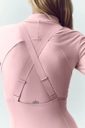 Camiseta de manga larga Airlift Winter Warm Ski Time – Rosa champán