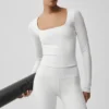 Camiseta de manga larga Alo Softsculpt Precision - Blanco