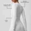 Camiseta de manga larga Alo Softsculpt Precision - Blanco