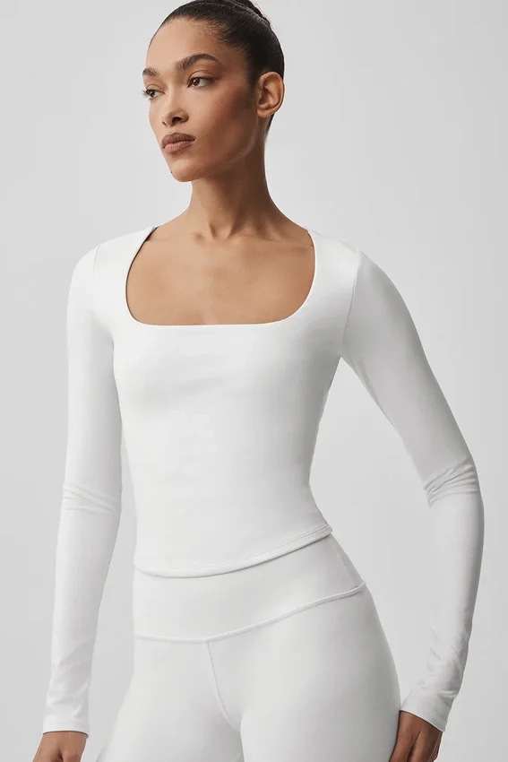 Camiseta de manga larga Alo Softsculpt Precision - Blanco