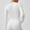 Camiseta de manga larga Alo Softsculpt Precision - Blanco
