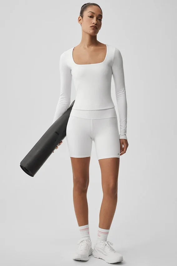Camiseta de manga larga Alo Softsculpt Precision - Blanco