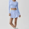 Camiseta de manga larga Alosoft Crop Finesse - Azul Provenza claro