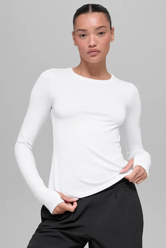 Camiseta de manga larga Alosoft Finesse - Blanca