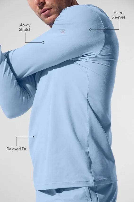 Camiseta de manga larga con capucha Conquer Reform - Azul concha