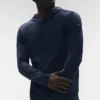 Camiseta de manga larga con capucha Conquer Reform - Azul marino