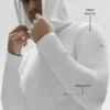 Camiseta de manga larga con capucha Conquer Reform - Blanco