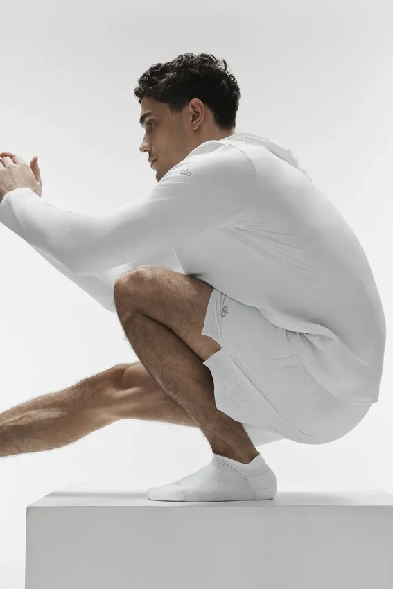 Camiseta de manga larga con capucha Conquer Reform - Blanco