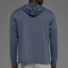 Camiseta de manga larga con capucha Conquer Reform - Bluestone