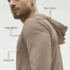 Camiseta de manga larga con capucha Conquer Reform - Grava