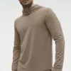 Camiseta de manga larga con capucha Conquer Reform - Grava