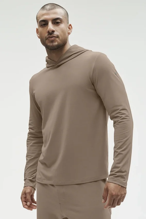 Camiseta de manga larga con capucha Conquer Reform - Grava