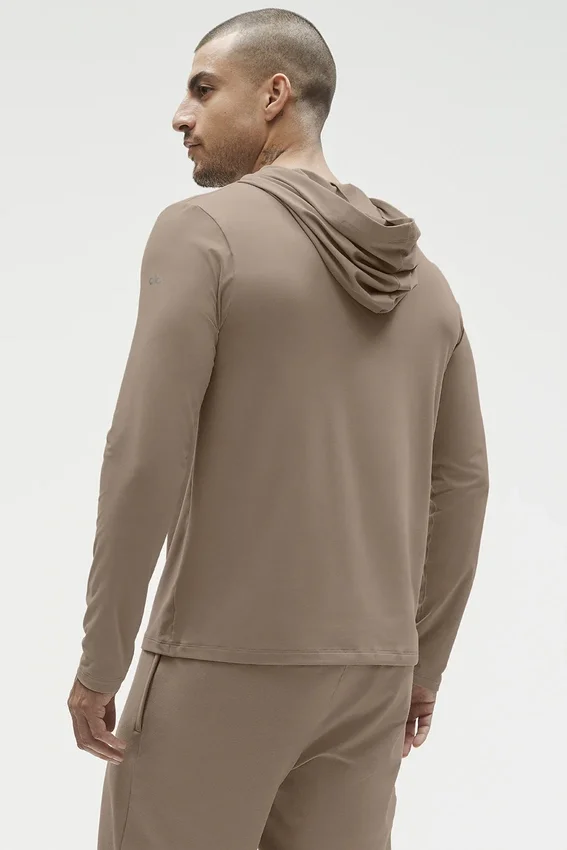 Camiseta de manga larga con capucha Conquer Reform - Grava