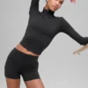 Camiseta de manga larga con cremallera de 1/4 Alo Softsculpt Precision - Negro
