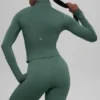 Camiseta de manga larga con cremallera de 1/4 Alo Softsculpt Precision - Verde trébol