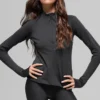 Camiseta de manga larga con cremallera de un cuarto «Airlift Winter Warm» - Negro