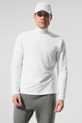 Camiseta de manga larga con cuello alto Conquer Reform - Blanco