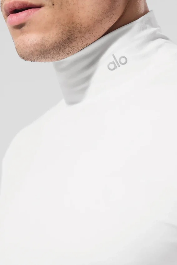 Camiseta de manga larga con cuello alto Conquer Reform - Blanco