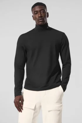 Camiseta de manga larga con cuello alto Conquer Reform - Negro