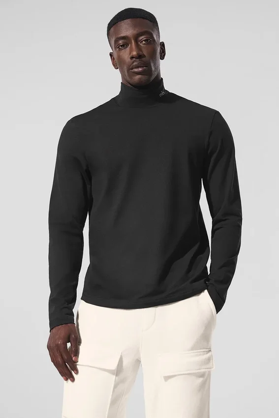 Camiseta de manga larga con cuello alto Conquer Reform - Negro