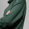 Camiseta de manga larga con cuello alto «Weekend Escape» de tejido waffle - Verde trébol