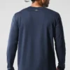 Camiseta de manga larga con cuello redondo Conquer Reform - Azul marino