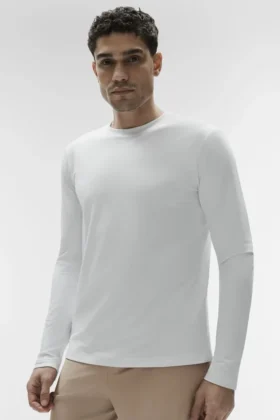 Camiseta de manga larga con cuello redondo Conquer Reform - Blanco