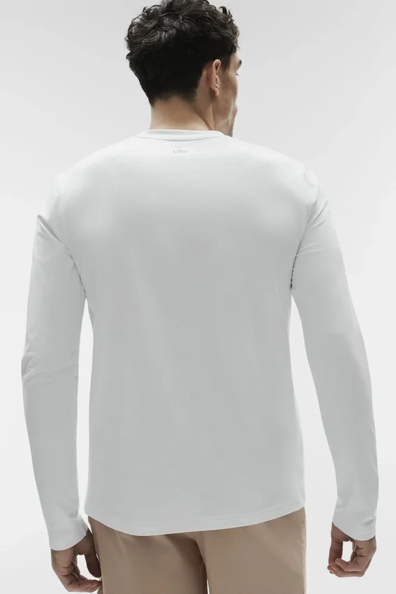 Camiseta de manga larga con cuello redondo Conquer Reform - Blanco