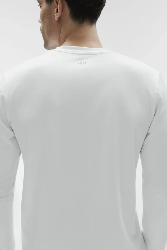 Camiseta de manga larga con cuello redondo Conquer Reform - Blanco