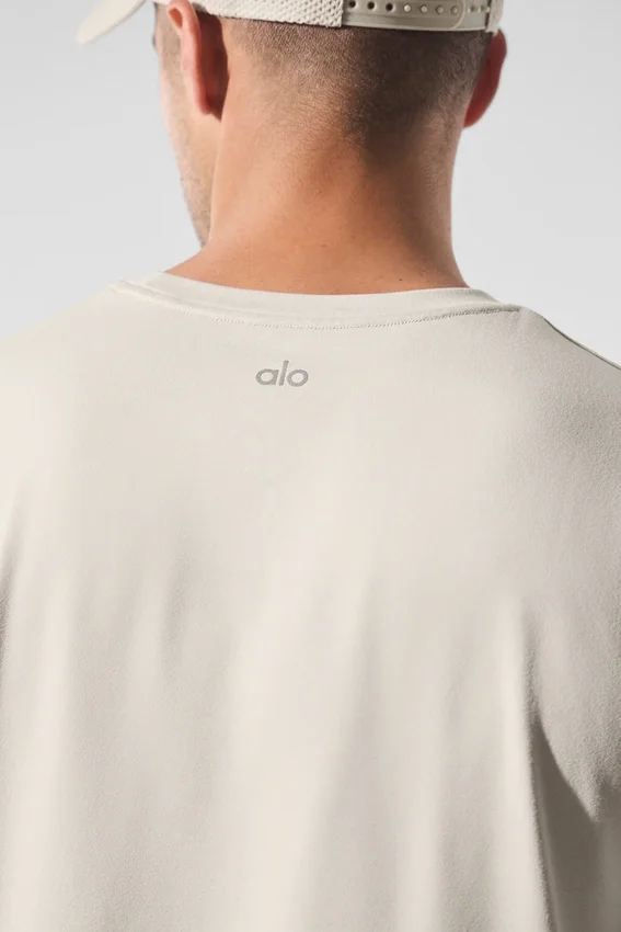 Camiseta de manga larga con cuello redondo Conquer Reform - Blanco hueso