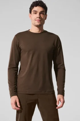Camiseta de manga larga con cuello redondo Conquer Reform - Espresso