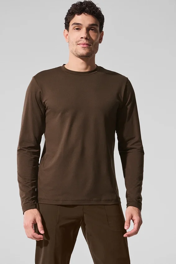 Camiseta de manga larga con cuello redondo Conquer Reform - Espresso