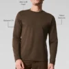 Camiseta de manga larga con cuello redondo Conquer Reform - Espresso