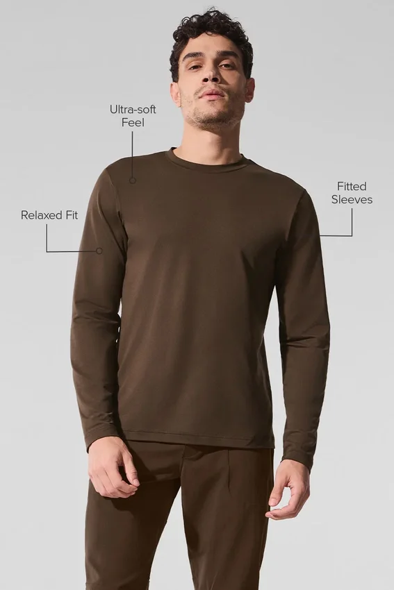 Camiseta de manga larga con cuello redondo Conquer Reform - Espresso