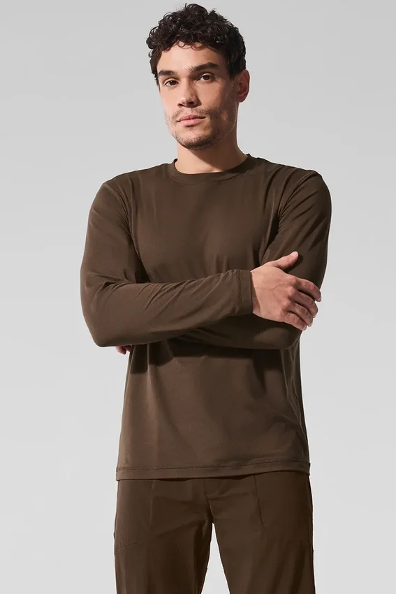 Camiseta de manga larga con cuello redondo Conquer Reform - Espresso