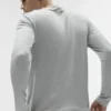 Camiseta de manga larga con cuello redondo Conquer Reform - Gris jaspeado deportivo
