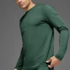 Camiseta de manga larga con cuello redondo Conquer Reform - Verde trébol