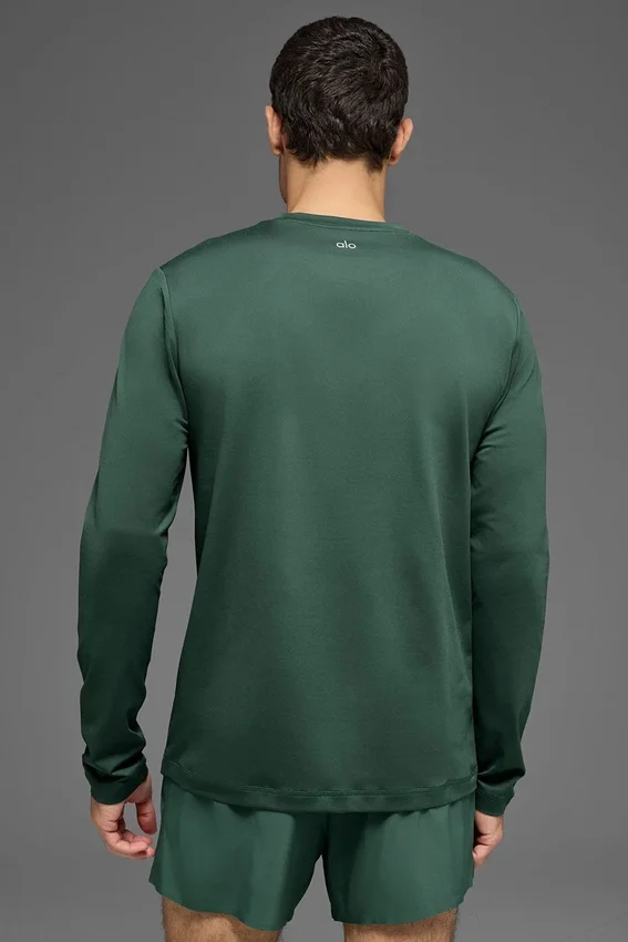 Camiseta de manga larga con cuello redondo Conquer Reform - Verde trébol
