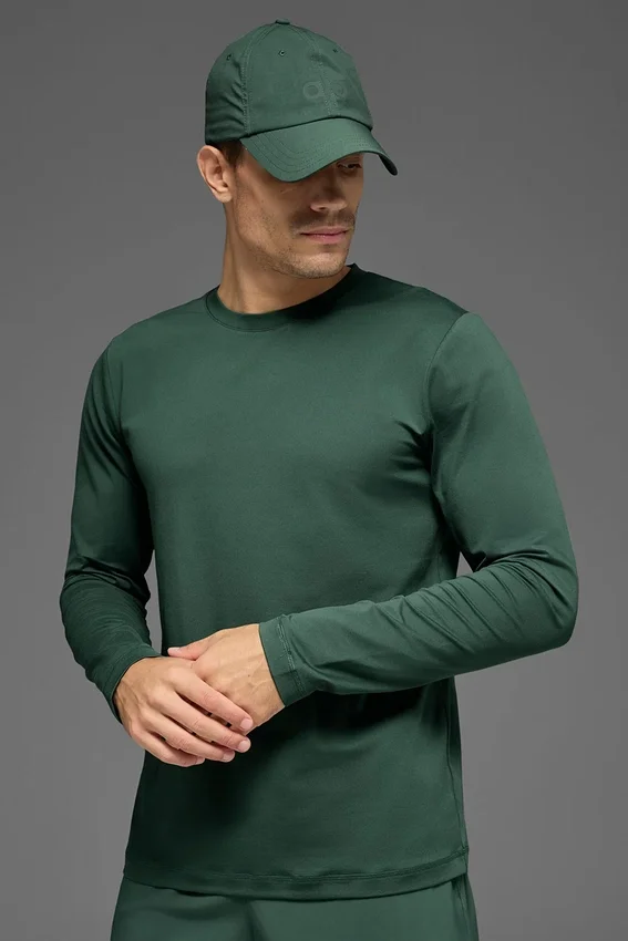 Camiseta de manga larga con cuello redondo Conquer Reform - Verde trébol