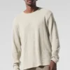 Camiseta de manga larga con cuello redondo «Elevate Waffle» - Color hueso