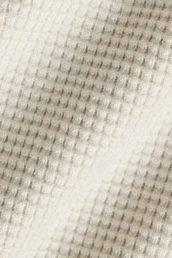 Camiseta de manga larga con cuello redondo «Elevate Waffle» - Color hueso