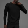 Camiseta de manga larga con cuello redondo Idol - Negro