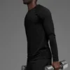 Camiseta de manga larga con cuello redondo Idol - Negro