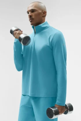 Camiseta de manga larga Conquer 1/4 Zip Reform - Blue Breeze